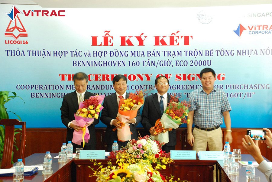 LỄ KÝ KẾT HỢP ĐỒNG MUA BÁN TRẠM TRỘN  BÊ TÔNG NHỰA NÓNG BENNINGHOVEN ECO 2000U