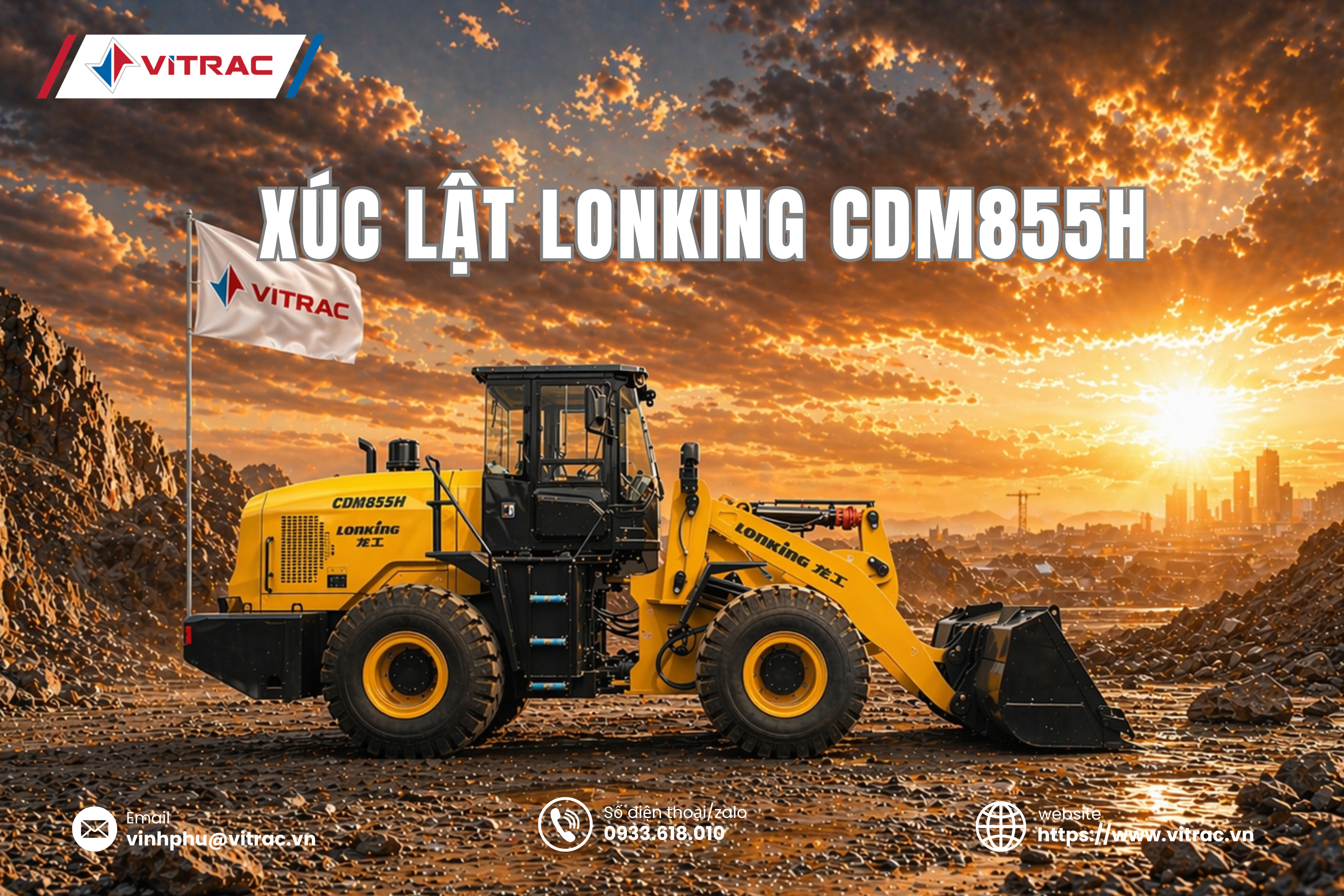 Xúc lật Lonking CDM885H chính hãng tại VITRAC