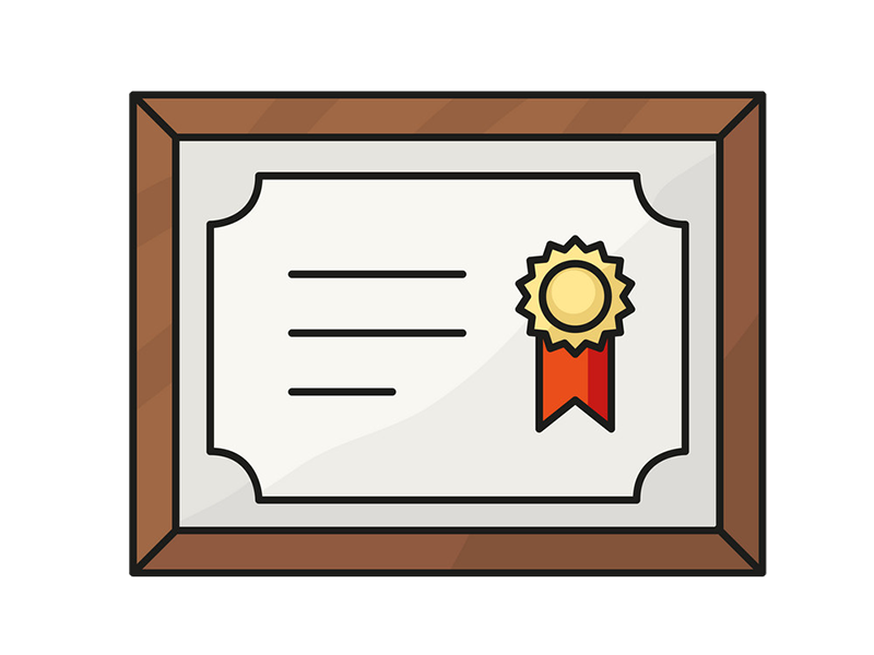 HITACHI dealer certificate